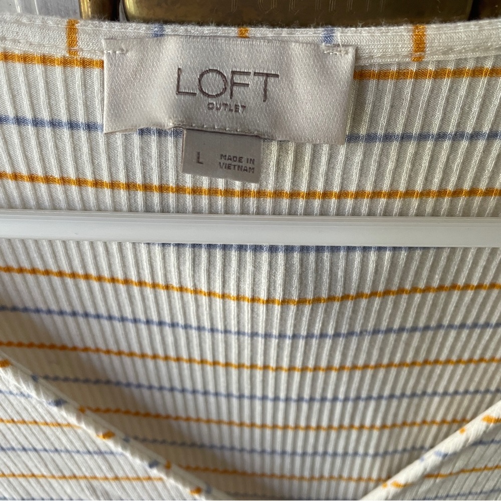 Loft Ribbed Stripe Tee - Picture 4 of 6